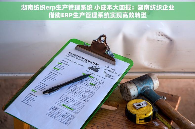 湖南纺织erp生产管理系统 小成本大回报：湖南纺织企业借助ERP生产管理系统实现高效转型