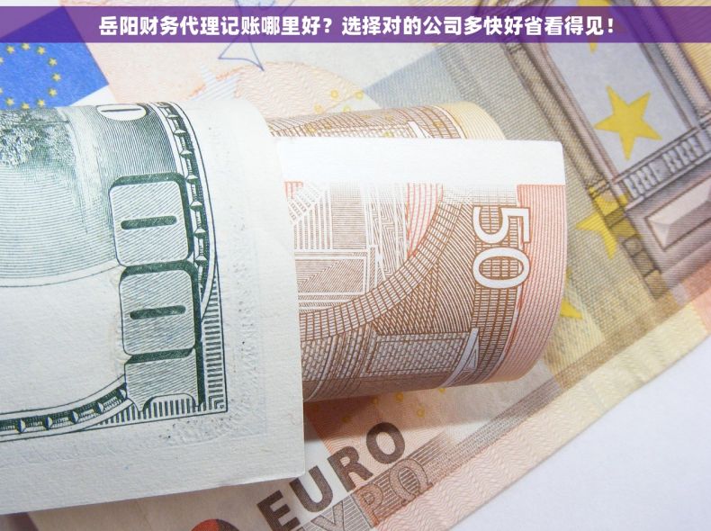 岳阳财务代理记账哪里好？选择对的公司多快好省看得见！