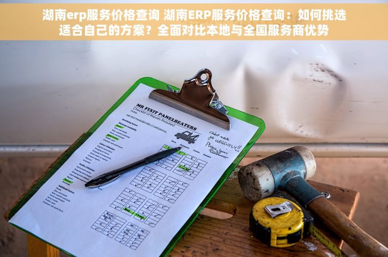 湖南erp服务价格查询 湖南ERP服务价格查询：如何挑选适合自己的方案？全面对比本地与全国服务商优势