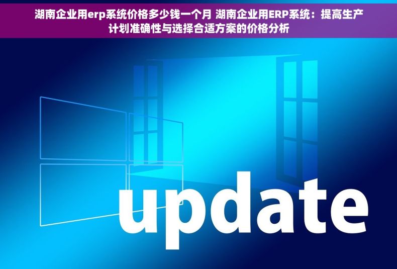 湖南企业用erp系统价格多少钱一个月 湖南企业用ERP系统：提高生产计划准确性与选择合适方案的价格分析