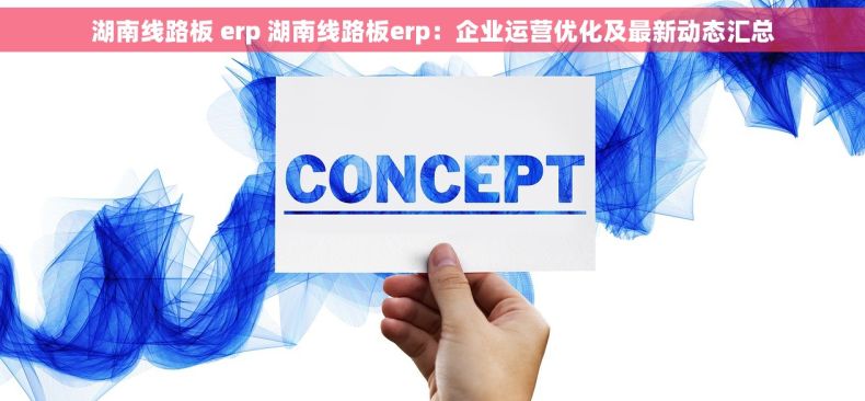 湖南线路板 erp 湖南线路板erp：企业运营优化及最新动态汇总