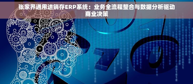 张家界通用进销存ERP系统：业务全流程整合与数据分析驱动商业决策