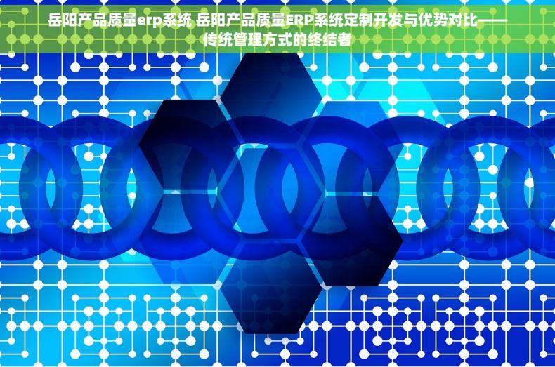 岳阳产品质量erp系统 岳阳产品质量ERP系统定制开发与优势对比——传统管理方式的终结者