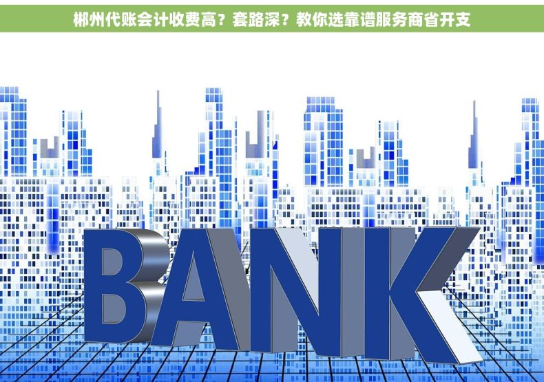 郴州代账会计收费高？套路深？教你选靠谱服务商省开支
