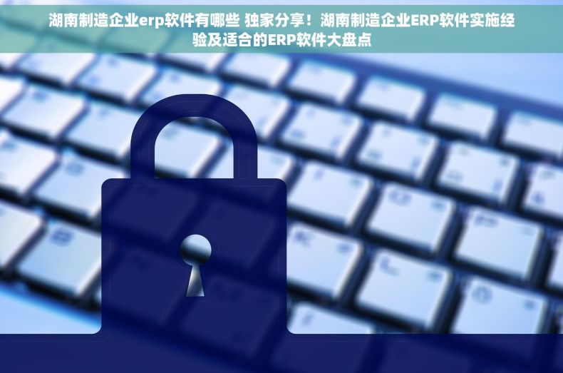 湖南制造企业erp软件有哪些 独家分享！湖南制造企业ERP软件实施经验及适合的ERP软件大盘点