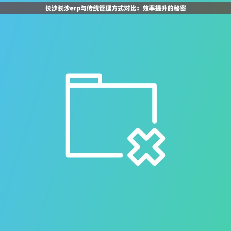 长沙长沙erp与传统管理方式对比：效率提升的秘密