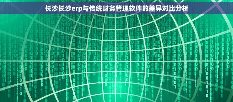 长沙长沙erp与传统财务管理软件的差异对比分析