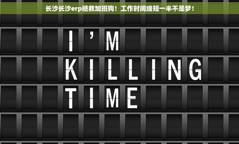 长沙长沙erp拯救加班狗！工作时间缩短一半不是梦！