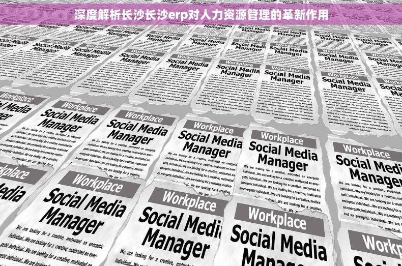 深度解析长沙长沙erp对人力资源管理的革新作用