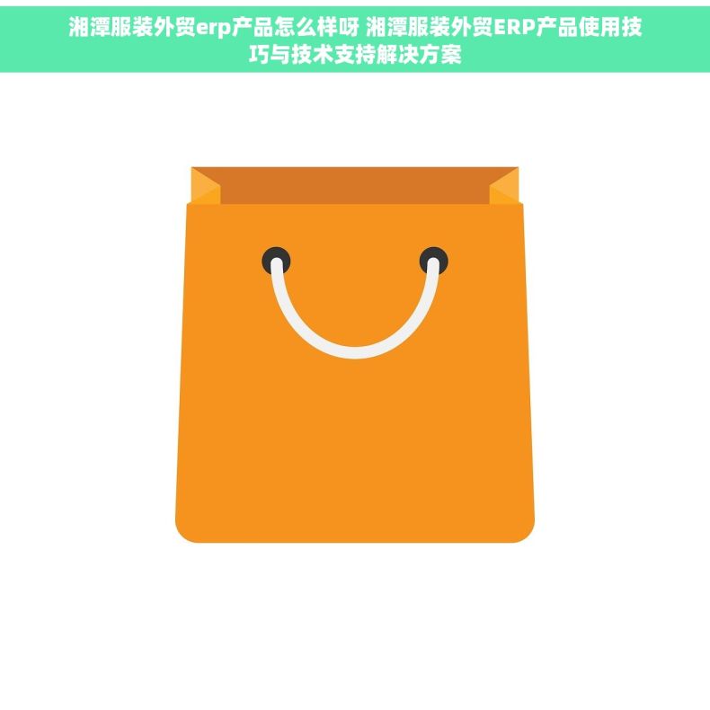 湘潭服装外贸erp产品怎么样呀 湘潭服装外贸ERP产品使用技巧与技术支持解决方案