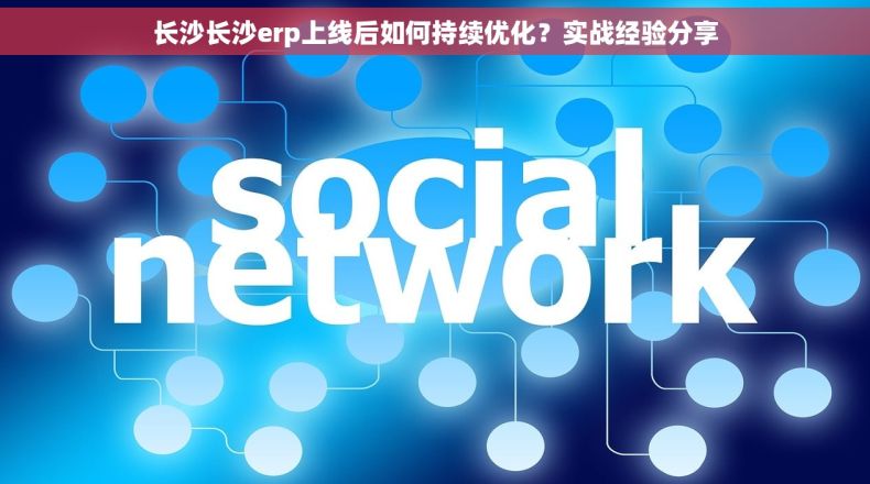 长沙长沙erp上线后如何持续优化？实战经验分享