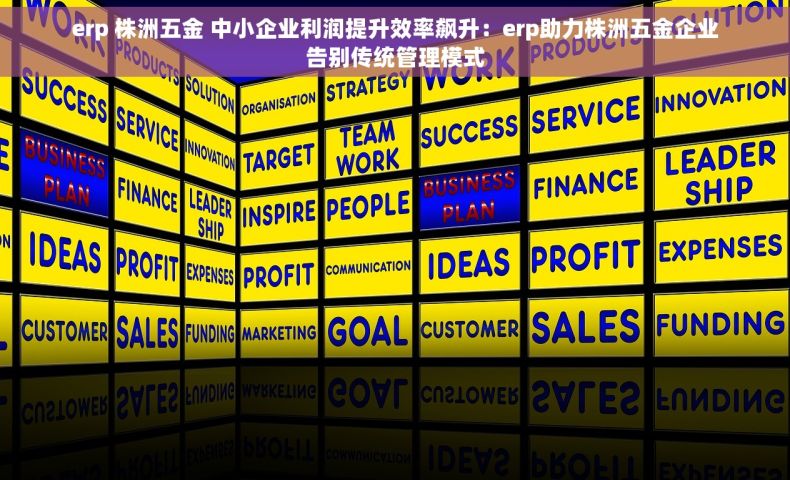 erp 株洲五金 中小企业利润提升效率飙升：erp助力株洲五金企业告别传统管理模式