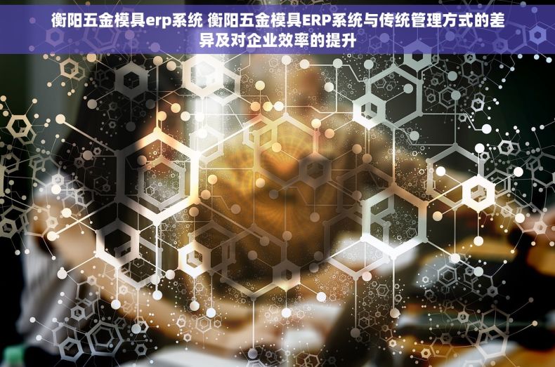 衡阳五金模具erp系统 衡阳五金模具ERP系统与传统管理方式的差异及对企业效率的提升
