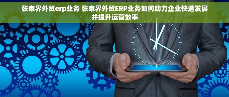 张家界外贸erp业务 张家界外贸ERP业务如何助力企业快速发展并提升运营效率