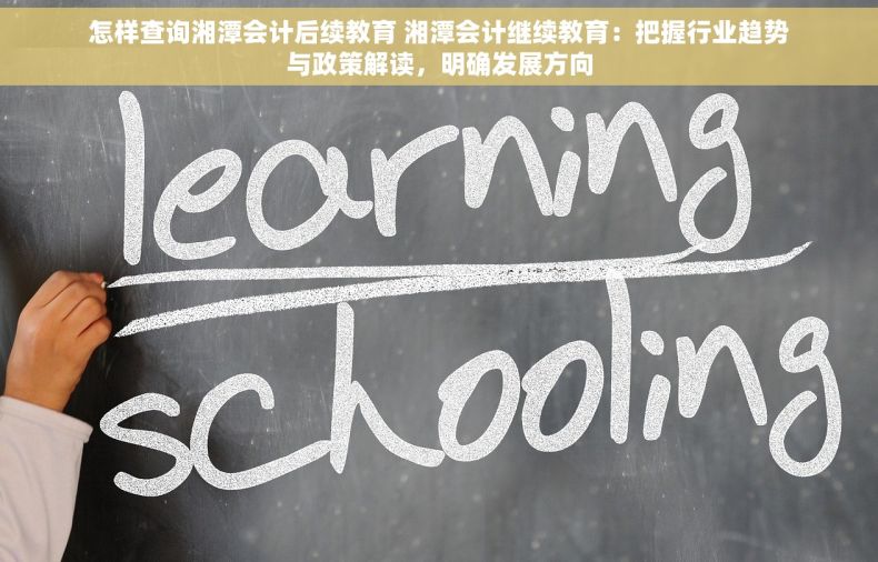 怎样查询湘潭会计后续教育 湘潭会计继续教育：把握行业趋势与政策解读，明确发展方向