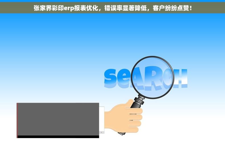 张家界彩印erp报表优化，错误率显著降低，客户纷纷点赞！