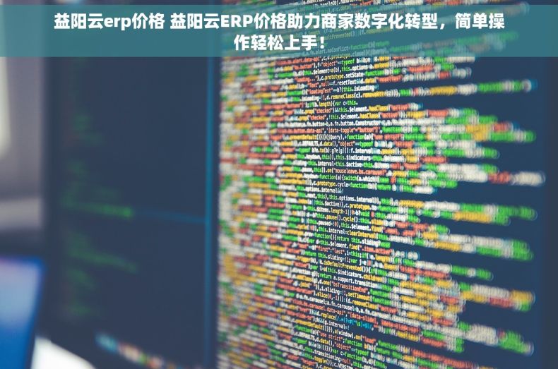 益阳云erp价格 益阳云ERP价格助力商家数字化转型，简单操作轻松上手！
