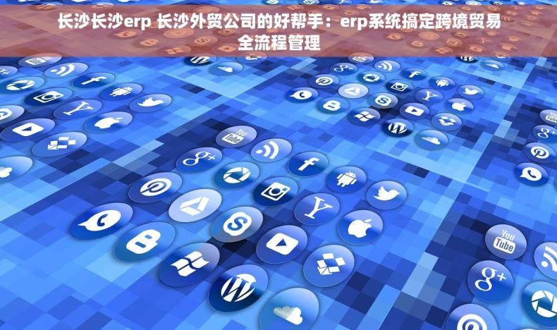 长沙长沙erp 长沙外贸公司的好帮手：erp系统搞定跨境贸易全流程管理