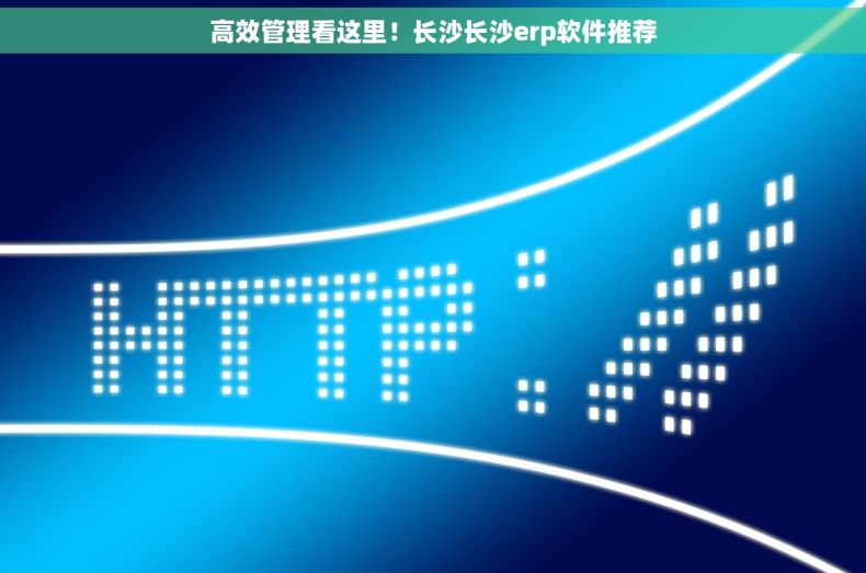 高效管理看这里！长沙长沙erp软件推荐