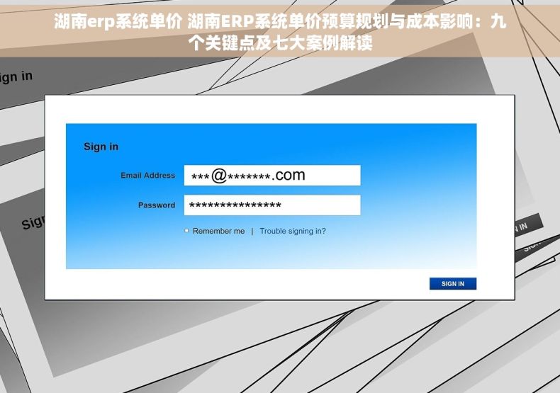 湖南erp系统单价 湖南ERP系统单价预算规划与成本影响：九个关键点及七大案例解读