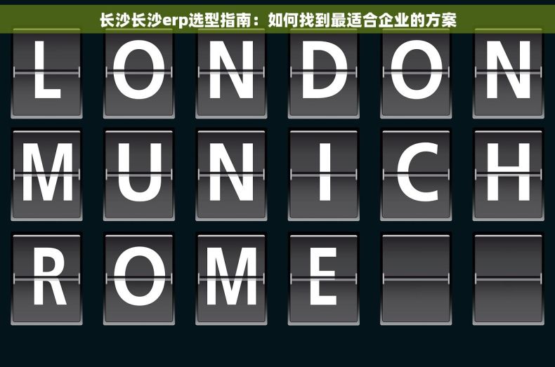 长沙长沙erp选型指南：如何找到最适合企业的方案