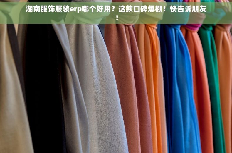 湖南服饰服装erp哪个好用？这款口碑爆棚！快告诉朋友！