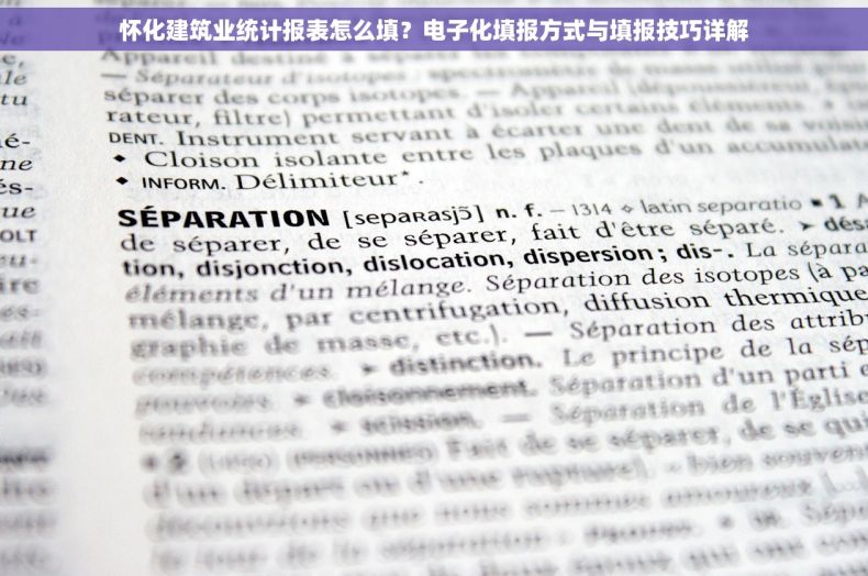 怀化建筑业统计报表怎么填？电子化填报方式与填报技巧详解