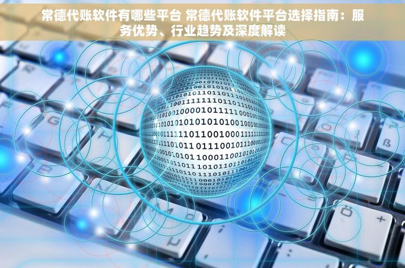 常德代账软件有哪些平台 常德代账软件平台选择指南：服务优势、行业趋势及深度解读