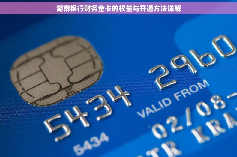 湖南银行财务金卡的权益与开通方法详解