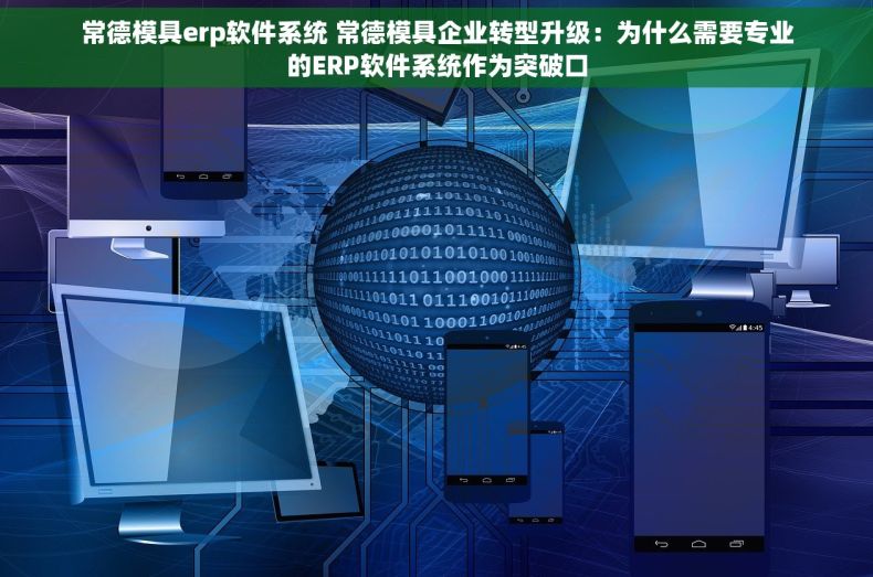 常德模具erp软件系统 常德模具企业转型升级：为什么需要专业的ERP软件系统作为突破口