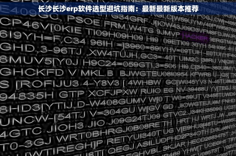 长沙长沙erp软件选型避坑指南：最新最新版本推荐