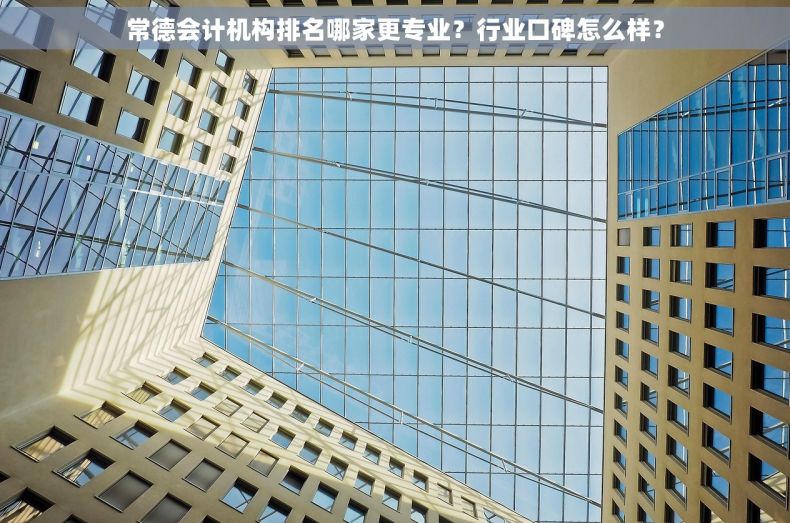 常德会计机构排名哪家更专业？行业口碑怎么样？