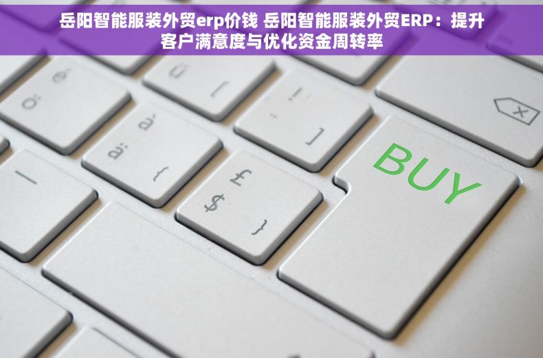 岳阳智能服装外贸erp价钱 岳阳智能服装外贸ERP：提升客户满意度与优化资金周转率