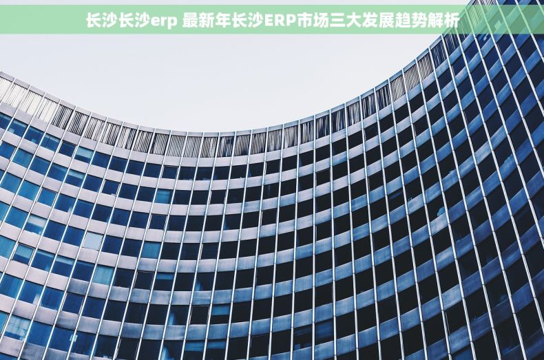长沙长沙erp 最新年长沙ERP市场三大发展趋势解析