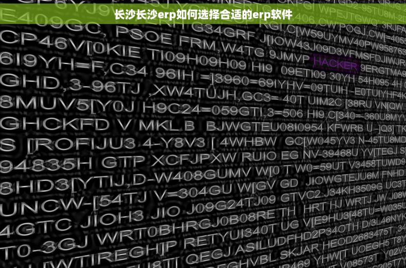 长沙长沙erp如何选择合适的erp软件