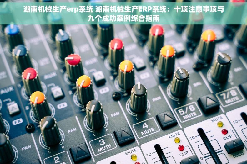 湖南机械生产erp系统 湖南机械生产ERP系统：十项注意事项与九个成功案例综合指南