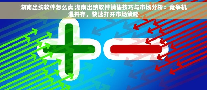 湖南出纳软件怎么卖 湖南出纳软件销售技巧与市场分析：竞争机遇并存，快速打开市场策略