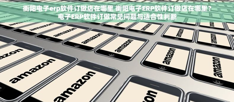 衡阳电子erp软件订做店在哪里 衡阳电子ERP软件订做店在哪里？电子ERP软件订做常见问题与适合性判断