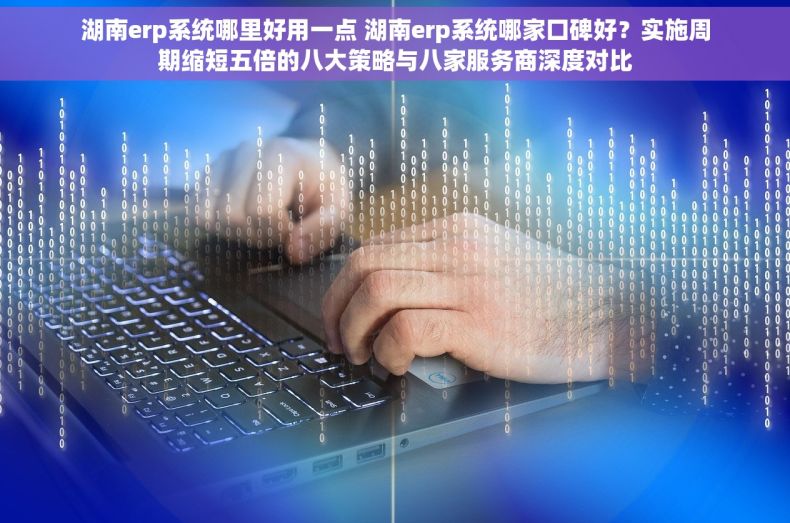 湖南erp系统哪里好用一点 湖南erp系统哪家口碑好？实施周期缩短五倍的八大策略与八家服务商深度对比
