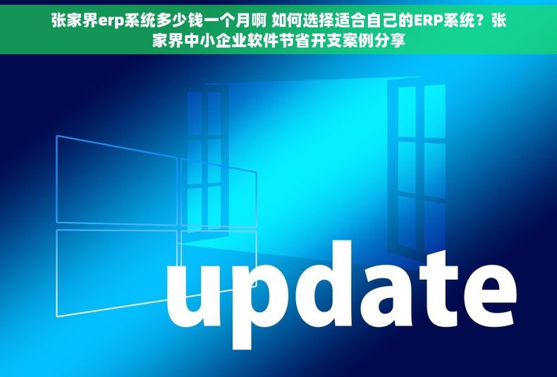 张家界erp系统多少钱一个月啊 如何选择适合自己的ERP系统？张家界中小企业软件节省开支案例分享