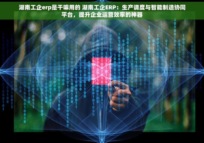 湖南工企erp是干嘛用的 湖南工企ERP：生产调度与智能制造协同平台，提升企业运营效率的神器