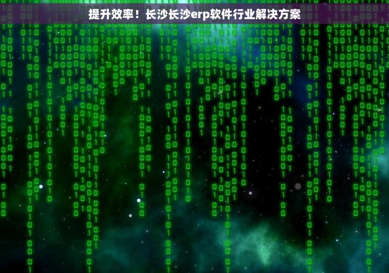 提升效率！长沙长沙erp软件行业解决方案