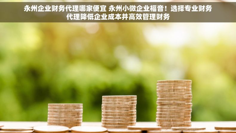 永州企业财务代理哪家便宜 永州小微企业福音！选择专业财务代理降低企业成本并高效管理财务