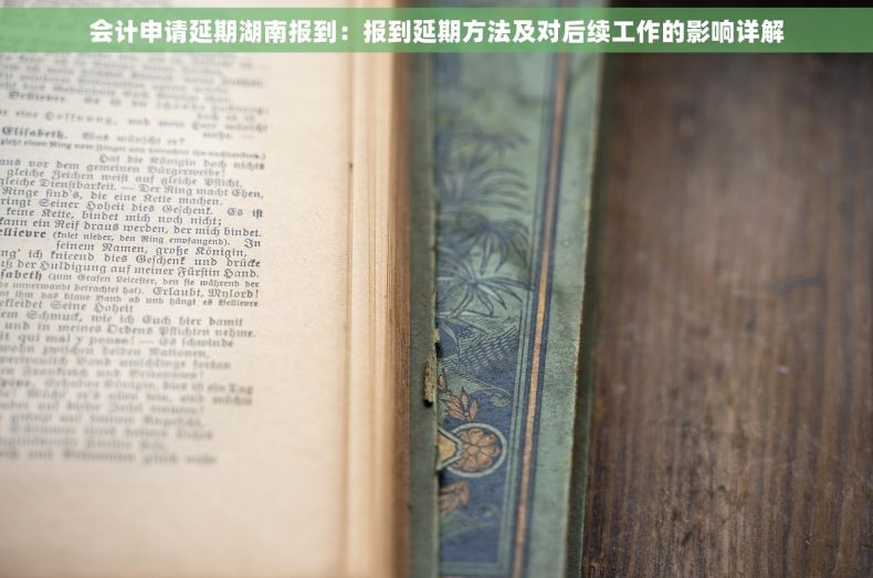 会计申请延期湖南报到：报到延期方法及对后续工作的影响详解