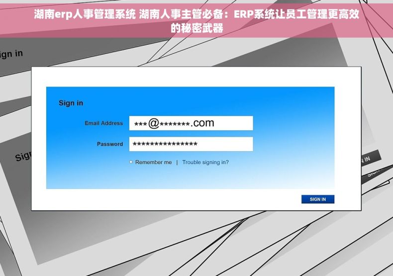 湖南erp人事管理系统 湖南人事主管必备：ERP系统让员工管理更高效的秘密武器