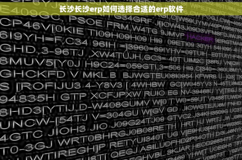 长沙长沙erp如何选择合适的erp软件