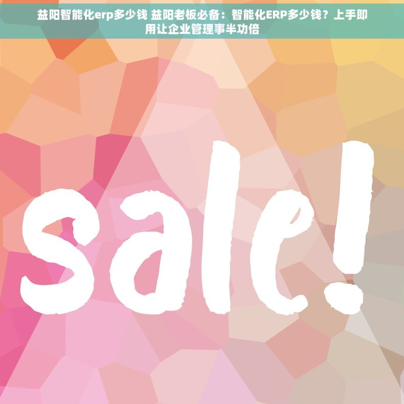 益阳智能化erp多少钱 益阳老板必备：智能化ERP多少钱？上手即用让企业管理事半功倍