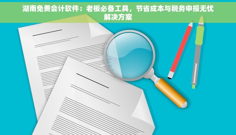 湖南免费会计软件：老板必备工具，节省成本与税务申报无忧解决方案