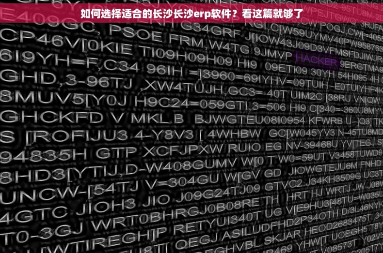 如何选择适合的长沙长沙erp软件？看这篇就够了