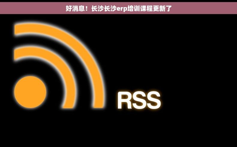 好消息！长沙长沙erp培训课程更新了
